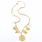 Personality Sun Moon Round Pendant Necklace – Jewelry Gift Ideas — 5