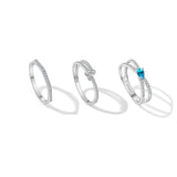 Sterling Silver Female With Hearts Simple Personality – Stylish Gifts — 8
