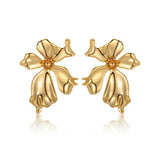 Metal Flower Earrings Petal Light Luxury High-grade – Gifts for Her — 2