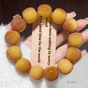 Rare Large Size White Jade Bodhi Root Bracelet – Jewelry Gift Ideas — 10