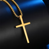 Smooth Simple Titanium Cross Pendant Male – Jewelry Gift Ideas — 12