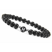 6MM Natural Frosted Agate Letter Bracelet – Jewelry Gift Ideas — 4