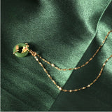 Japanese And Korean Lotus Leaves Lovers Necklace – Jewelry Gift Ideas — 3