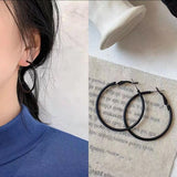 Simple Personality Vintage Black Frosted Earrings – Useful Gifts — 1