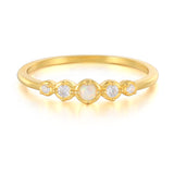 S925 Sterling Silver Single Row Opal Diamond Ring – Practical Gifts — 3