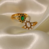 SUNFLOWER Green Zirconiumwhite Diamond Inlaid – Gifts for Her — 2