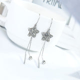 Star Earrings Female Long Tassels Show Face Thin Ear – Gifts for Her — 3