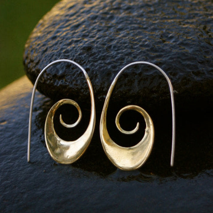 Women's Geometric Spiral Earrings Retro Simple – Gifts for Her — 1