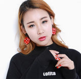 Poker Logo Heart And Diamond Japanese And Korean Earrings – Gift Ideas — 3