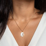 Stainless Steel Shell Sun Medal Sweater Chain – Small Gift Ideas — 1