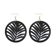 Simple Hollow Out Geometric Wooden Earrings – Gift Ideas — 10