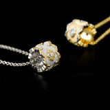 Silver Gilded Fine Brushed Zircon Necklace – Jewelry Gift Ideas — 4
