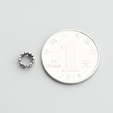 Sterling Silver Vintage Small Flower Hollow Bead – Birthday Gifts — 6