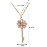 Women's Creative Retro Key Flower Necklace – Jewelry Gift Ideas — 4