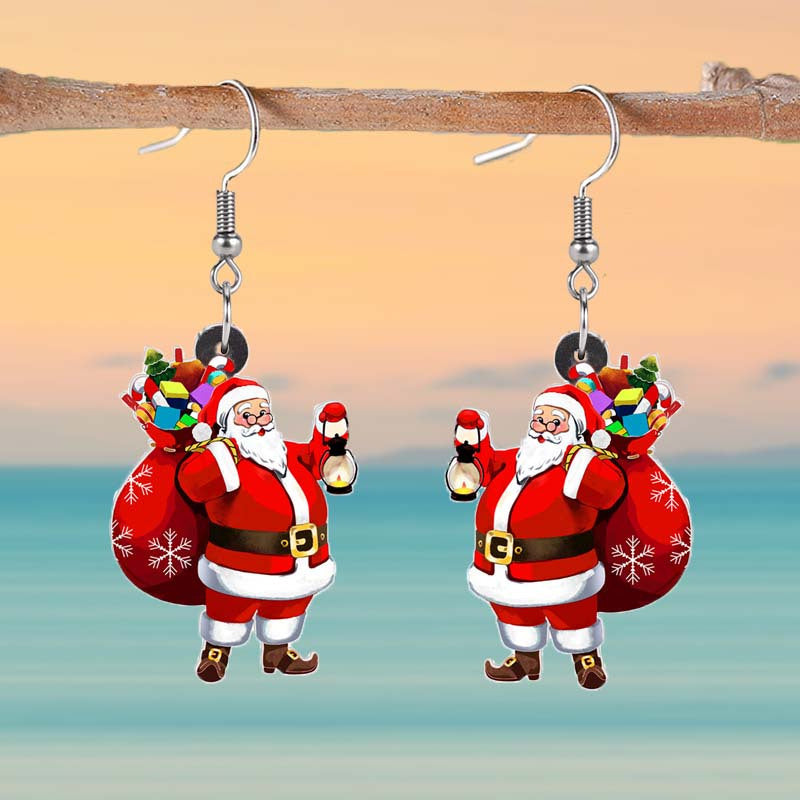 Cartoon Cute Santa Claus Acrylic Earrings – Practical Gifts — 1