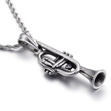 Titanium Steel Necklace Horn Musical Instrument – Jewelry Gift Ideas — 2