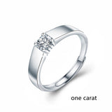 Sterling Silver Men's White Gold Moissanite Ring – Gifts for Him — 5