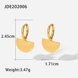 18K Golden Smooth Fan-shaped Semicircle Pendant – Jewelry Gift Ideas — 3