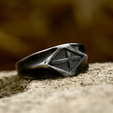 Make Old Pull Sand Men's Cross Titanium Steel Ring – Gifts for Him — 4