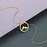 Stainless Steel Mountain Pendant Clavicle – Jewelry Gift Ideas — 6