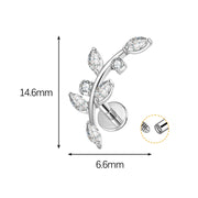 G23 Titanium Alloy Lip Claw Inlaid Horse Eye 5A Zircon – Stylish Gifts — 5