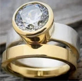 Fashion Heavy Industry Wide-faced Two-color Zircon – Stylish Gifts — 5