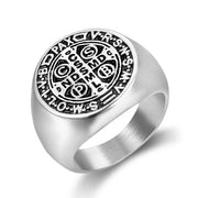 Vintage Personalized Hip Hop Punk Titanium Steel Ring – Gifts for Him — 4
