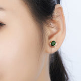 Emerald Treasure Stud Earrings Vintage Green – Gifts for Her — 3