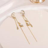 Fashion Light Luxury Micro Inset Zircon Moon Ear Clip – Stylish Gifts — 7