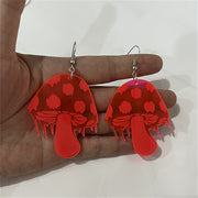 Acrylic Fluorescent Small Mushroom Earrings – Holiday Gift Ideas — 5