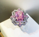 Colorful Ice Flower Cut Open Ring Female Fashion – Stylish Gifts — 2