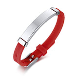 Fashion Engravable Silicone Stainless Steel Bracelet – Stylish Gifts — 10