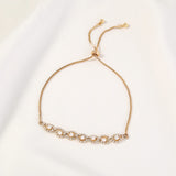 Wave Cross Gold Plated White Zircon Adjustment – Jewelry Gift Ideas — 5