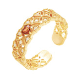 Pomegranate Light Luxury Wide Ring – Small Gift Ideas — 5