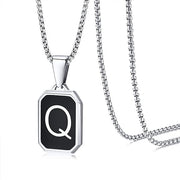 Stainless Steel 26 English Fashion Black Necklace – Jewelry Gift Ideas — 18