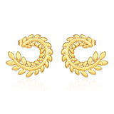 Wheat Earrings Female Titanium Steel Gold Plated Retro – Gifts for Her — 4