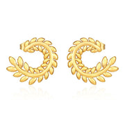 Wheat Earrings Female Titanium Steel Gold Plated Retro – Gifts for Her — 4