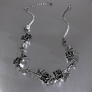 Dark Thorn Rose Necklace Women's Retro Distressed – Jewelry Gift Ideas — 6