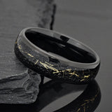 Tungsten Steel Black Ring Silver Wire Edged – Gift Ideas — 6