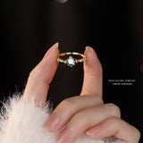 Women's Fashion S925 Sterling Silver Moonstone Ring – Stylish Gifts — 2
