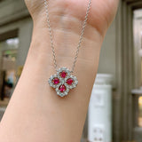 Ruby Square Temperament Bracelet Women's Mother's – Jewelry Gift Ideas — 2