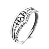 S925 Sterling Silver Fashion Simple Retro Three Layer – Stylish Gifts — 5