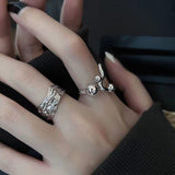 Liquid Irregular Pleated Couple Ring Female Niche – Gifts for Her — 3