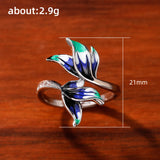 Ethnic Style Flower Dropping Oil Ring Female – Stylish Gifts — 3