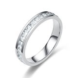 Fashion Rhinestones Rings Women Stainless Steel Ring – Stylish Gifts — 10