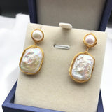 Spring And Summer Baroque Pearl Earrings Geometric – Thoughtful Gifts — 2