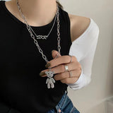 Women's Double Layer Bear Pendant Sweater Chain – Jewelry Gift Ideas — 3
