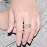 Index Finger Ring With Diamond Flowers – Jewelry Gift Ideas — 4