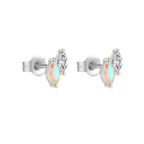 Sterling Silver Diamond Colored Stone Zircon Stud – Stylish Gifts — 7