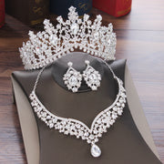 Bridal Crown Necklace Earrings Set Of Three – Jewelry Gift Ideas — 1